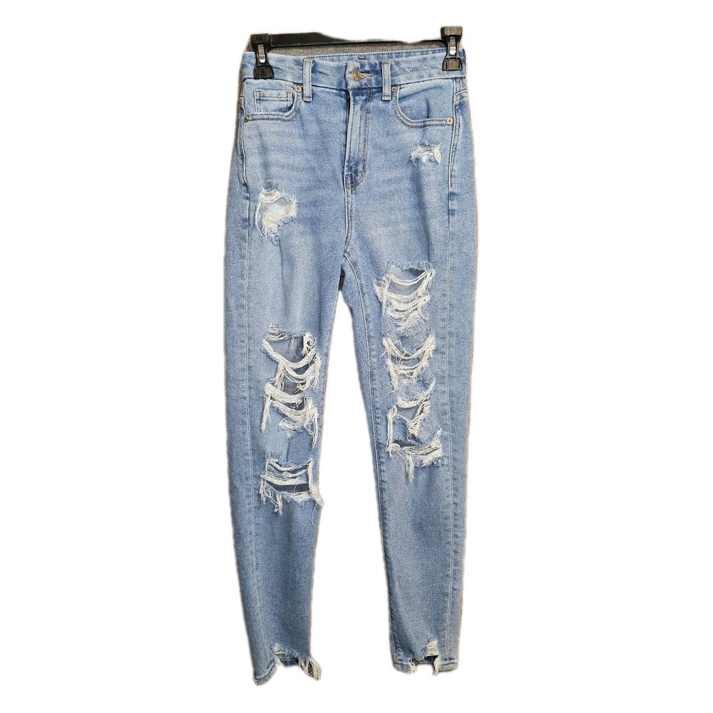 🌼✨ Distressed American Eagle Stretch Mom Jeans – Women's US 000‎ ✨🌼